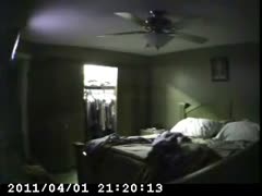 The over-exed wife is seen masturbating on a concealed camera.